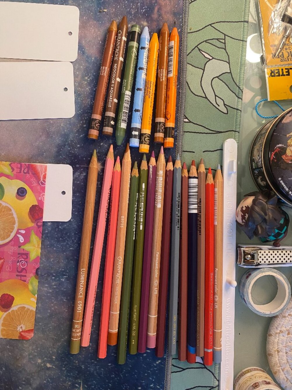 Various Caran D'ache colors